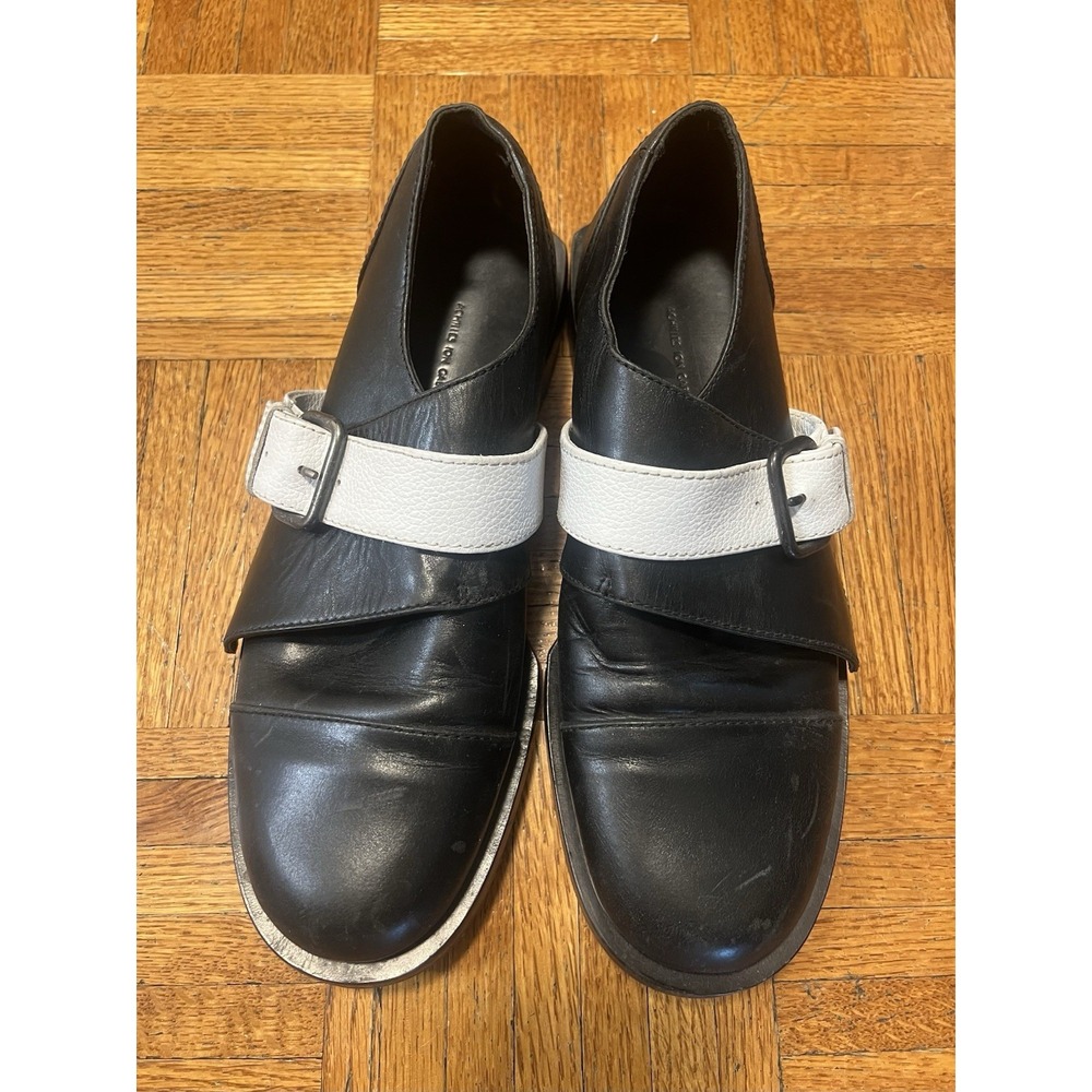 Achilles Ion Gabriel Black Leather Strap Shoes Size‎ 42 Avant-Garde Designer